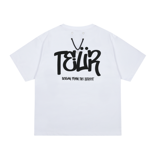 TEUR basic graphic short sleeves-White
