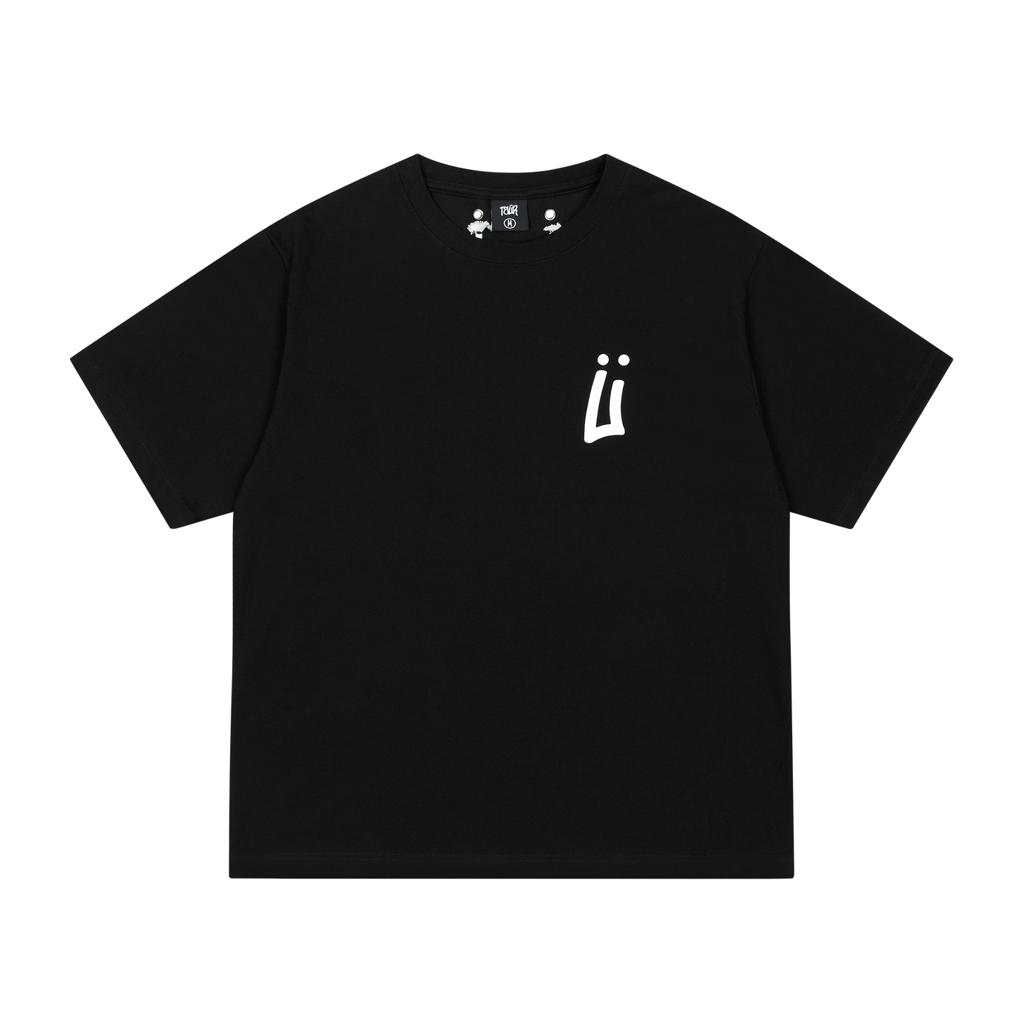 TEUR basic graphic short sleeves-Black