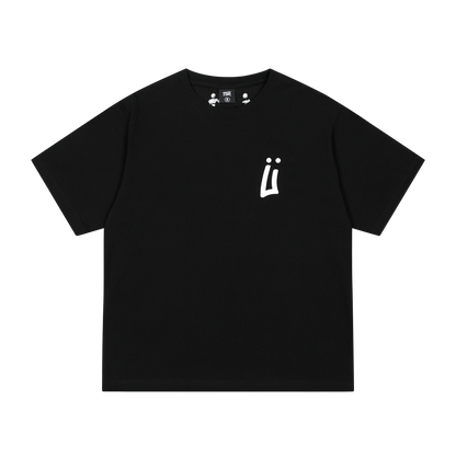 TEUR basic graphic short sleeves-Black