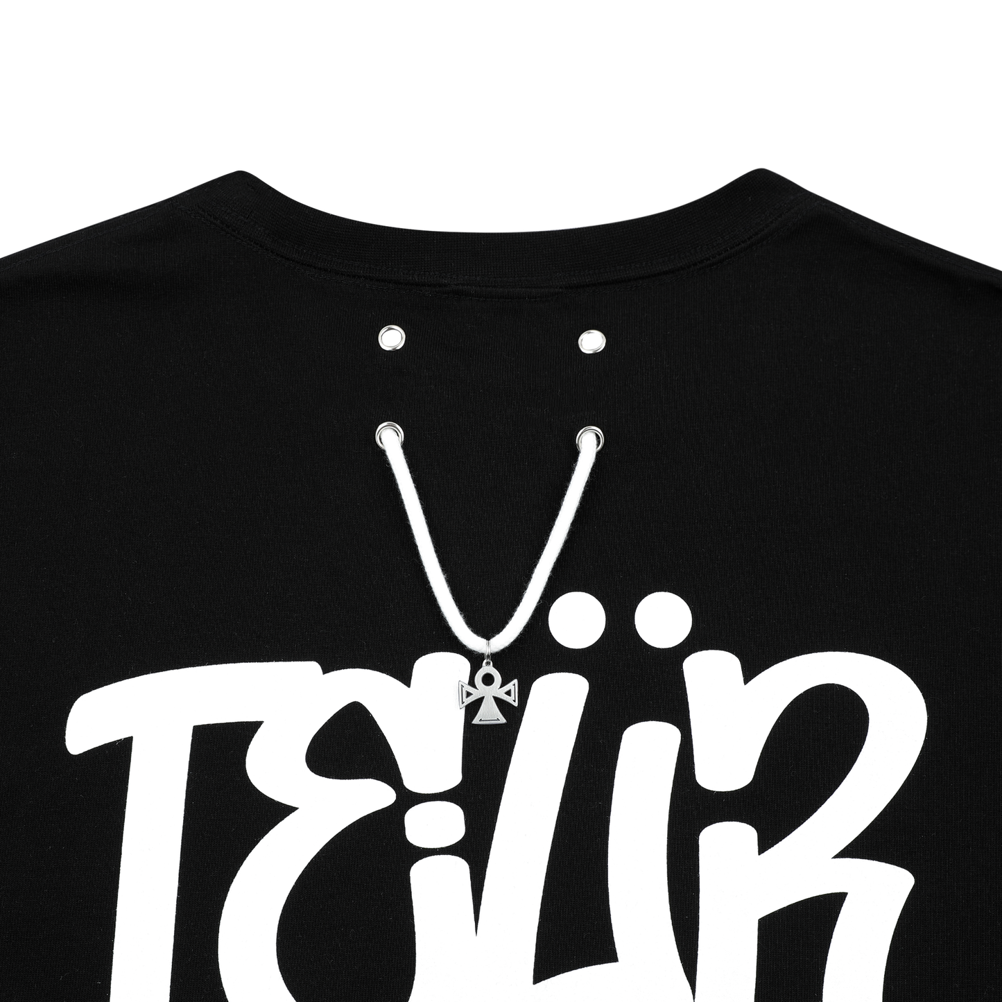 TEUR basic graphic short sleeves-Black